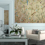 Metallic Uncoated Paper Mural V120-3M “Birds Garden”
