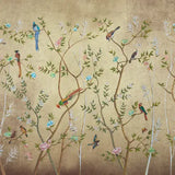 Metallic Uncoated Paper Mural V120-3M “Birds Garden”