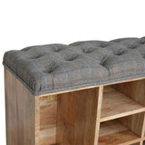 Multi Tweed Open Storage Bench
