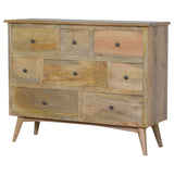 Oak-ish Solid Wood 8 Drawer Chest