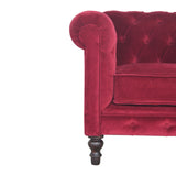 Wine Red Chesterfield Armchair