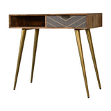 Cement Brass Cable Writing Desk