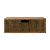 Floating Honeycomb Brass Bedside