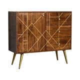 Chestnut Inlay Abstract Sideboard