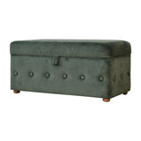 Emerald Velvet Lid-up Ottoman
