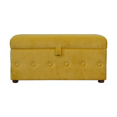 Mustard Velvet Lid-up Ottoman