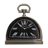 Black and Chrome Table Clock
