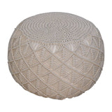 Ansley Cream Pouffe