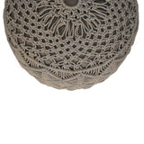 Crotchet Grey Footstool