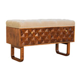 'U' Chestnut Pineapple Bench