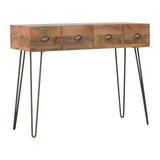 Iron Base 2 Drawer Console Table