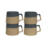 Half Dip Grey Mug Set of 4