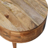 Mini Oak-ish Rounded Coffee Table