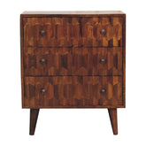 Chestnut Pineapple Carved Chest