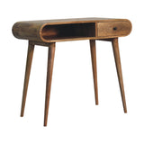 Curved Oak-ish Writing Desk