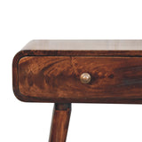 California Walnut Curved Hallway Table