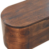 Curved California Walnut Blanket Box