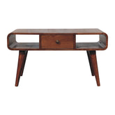 Curved Honey Caramel Coffee Table