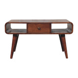 Curved Honey Caramel Coffee Table