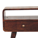 Curved California Walnut Media Unit