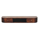 Lunar 2 Drawer Wall Mounted Chestnut Console