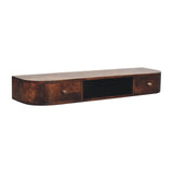 Lunar 2 Drawer Wall Mounted Chestnut Console