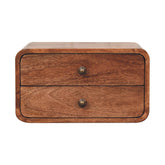 Honey Caramel 2 Drawer Floating Bedside