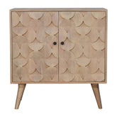 Hourglass Carved Marble Cabinet