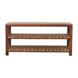 Regency Woven Chestnut 2 slot Shoe Rack