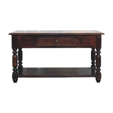 Turned Legs Cherry Console Table
