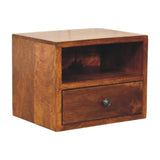 Solis 1-Drawer Chestnut Wall Mounted Nightstand