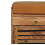 Shutter Oak-ish Shoe Rack with 2 drawers