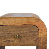 Mini Darcy Oak-ish Nightstand with Curved Edges