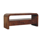 Darcy 3 drawer Open Shelf Chestnut Media unit