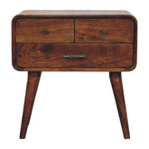 Avora 3-Drawer Chestnut Nightstand