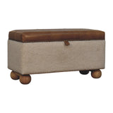 Boucle Lid- up Storage Ottoman