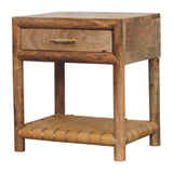 Regency Woven Oak-ish Nightstand with Drawer
