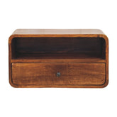 Avora Wall-Mounted Chestnut Nightstand