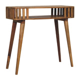 Slatted Oak-ish Console