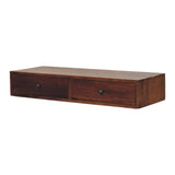 Lunar 2 Drawer Chestnut Wall Mounted Console