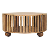 Slatted Round Oak-ish Coffee Table