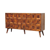 Solis Carved 4 Door Chestnut Sideboard