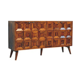 Solis Carved 4 Door Chestnut Sideboard