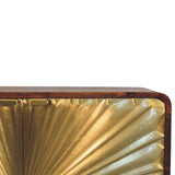 Avora Brass Embossed 2 Door Chestnut Cabinet