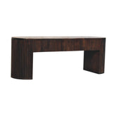 Velvet Mocha Fluted Bench