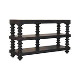 Spindle Shelf Console in Carbon Ash