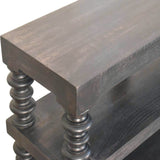Spindle Shelf Console in Carbon Ash