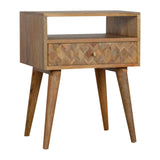 Assorted Oak-ish Open Slot Bedside