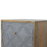 Geometric Carved Bedside