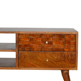 Tile Carved Chestnut TV Unit